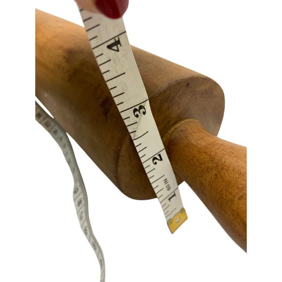 Vintage Wooden Hand Turned Rolling Pin - Picture 9 of 9